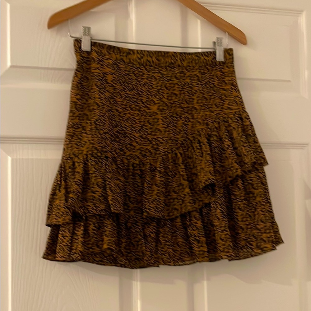 Size one Ted Baker Brown and Black Skater Mini Skirt